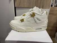 Маратонки Nike Air Jordan 4 Retro Metallic Gold 42.5 LeBron Adidas NBA