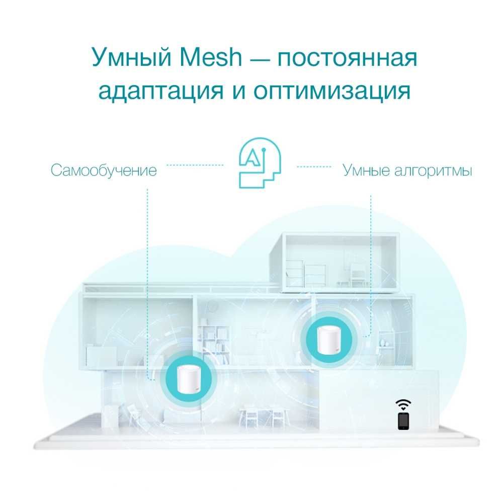 Роутер (Router) TP-Link Deco X50 (1 pack)/AX3000 Wi-Fi6 Home Mesh