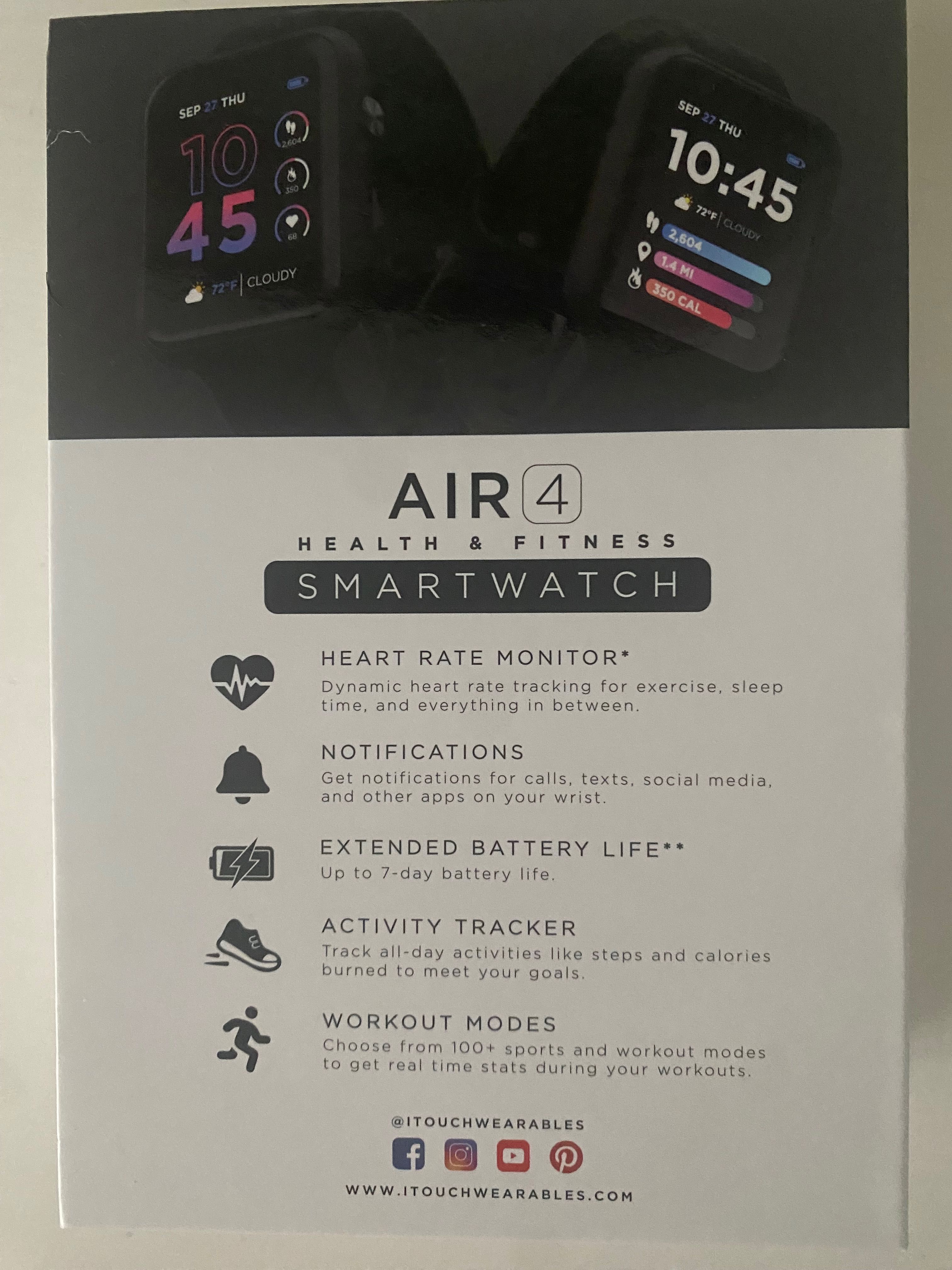 Нов Мъжки Смарт часовник iTouch Air 4 - Bluetooth Connectivity