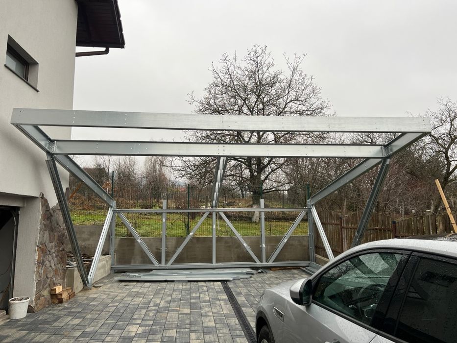 Carport metalic dublu zincata, garaj,support fotovoltaic