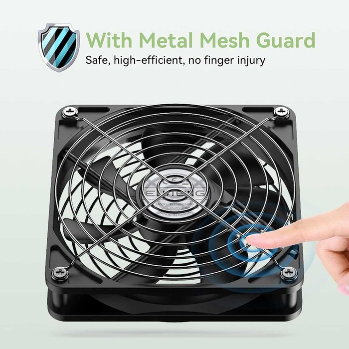 ELUTENG USB Fan 120mm with Digital Temperature Controller 5V