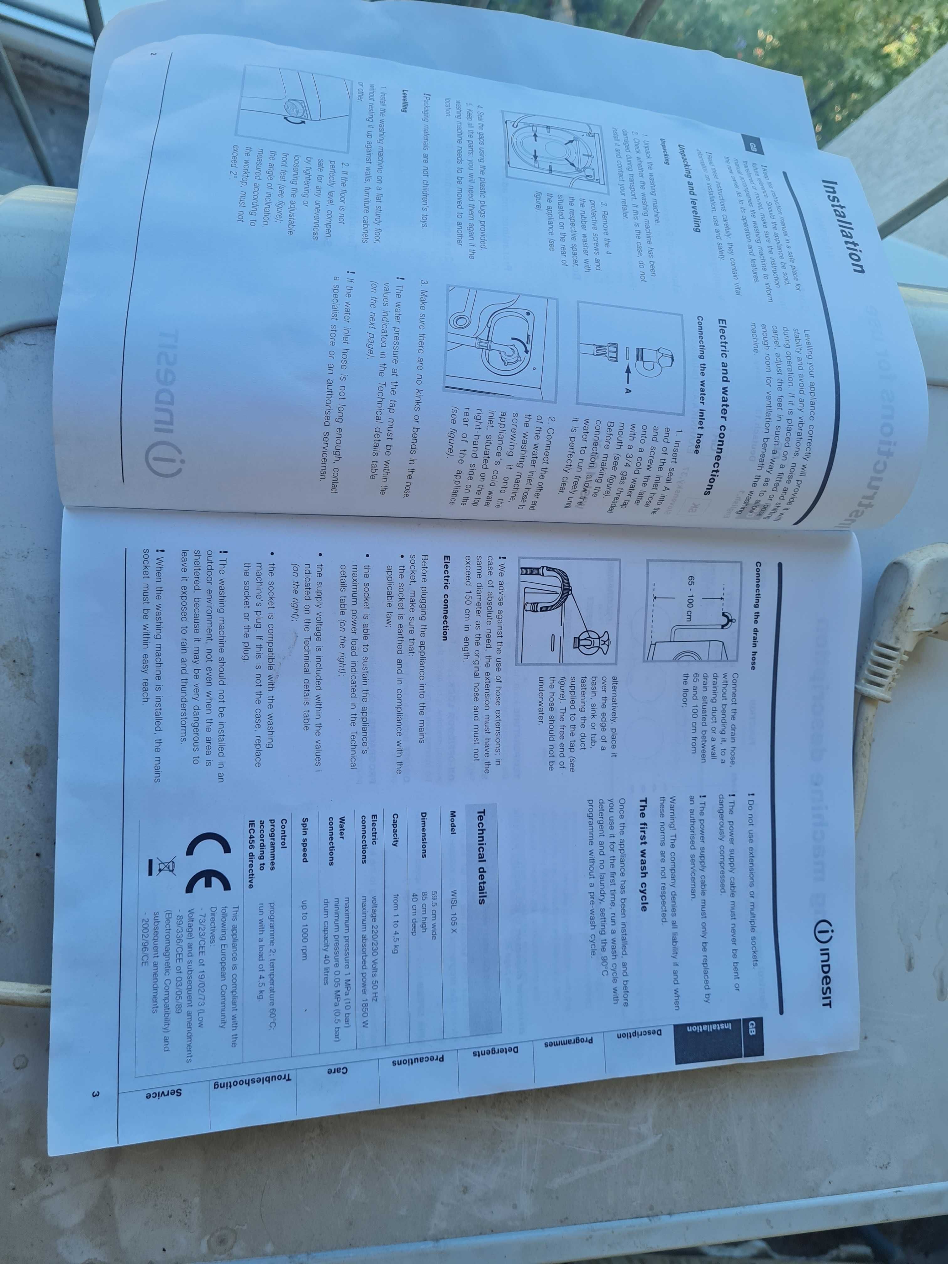 Продавам пералня  Indesit WISL 105 X (EX)