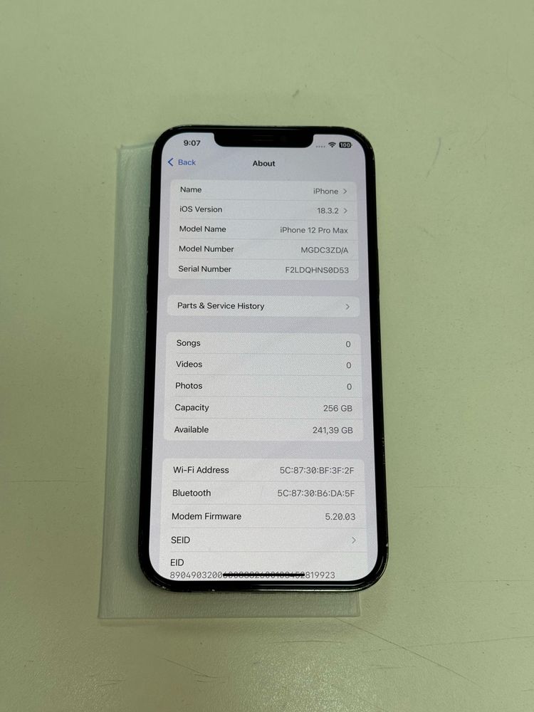 iPhone 12 Pro Max 256gb 100% Battery