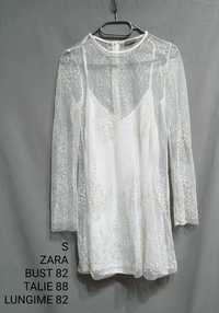 Rochie ZARA alba cu sclipici