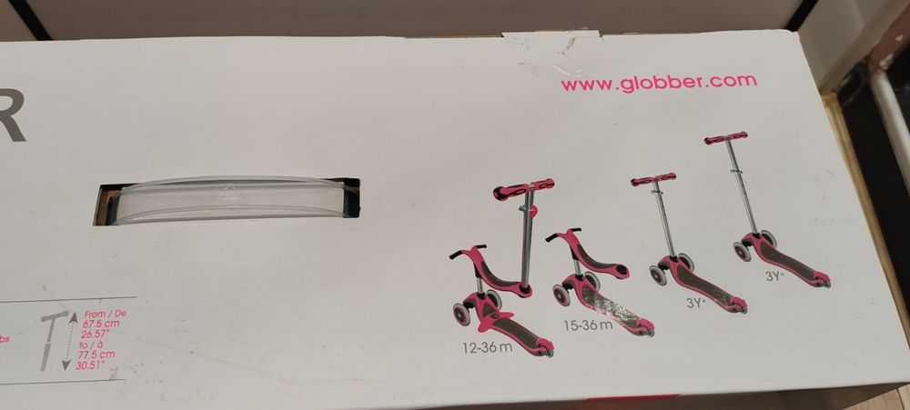 Детска тротинетката Globber Evo 4 в 1 със светещи колела