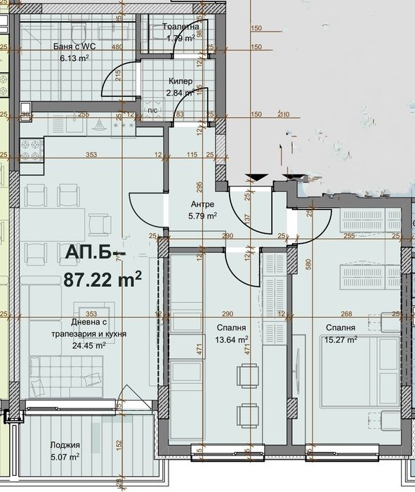 Продава се Тристаен апартамент в Пловдив, Христо Смирненски - 107 кв.м за 947 €/кв.м - Снимка #2