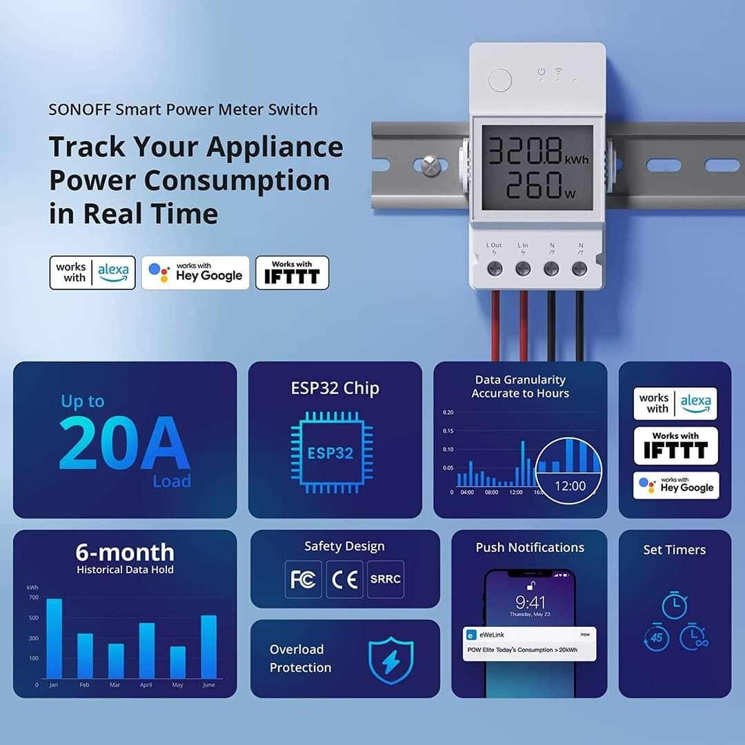 SONOFF POW320D WiFi Elite Smart Switch