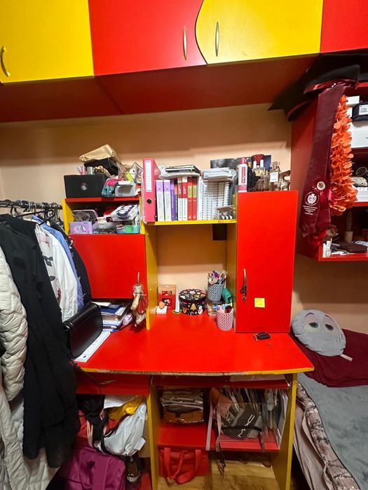 Vand mobila dormitor ,doua culori ,din pal .mobila a fost facuta acum