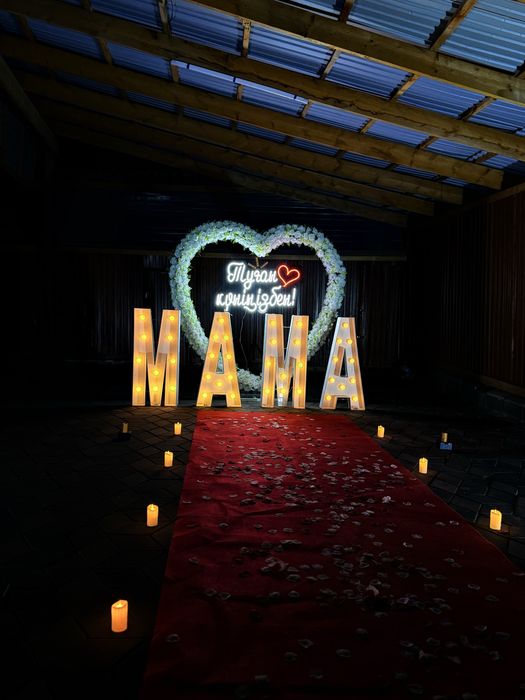 Оформление на день рождения,happy birthday мама, ана, анашым туган күн