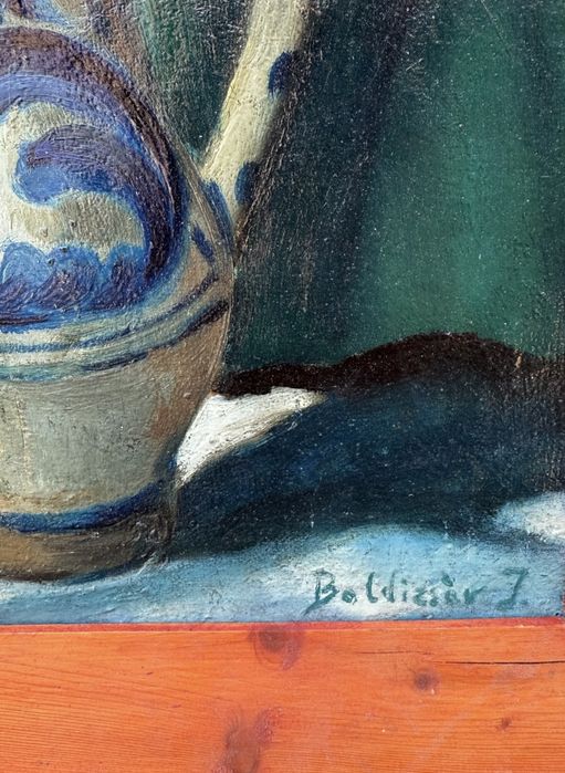 Tablou pictura “Vaza cu flori” semnat Istvan Boldiszar