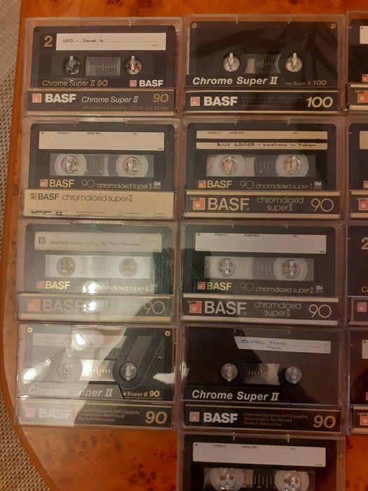 Lot 14 buc Casete BASF Chrom Super II 90 si 100 min inregistrate