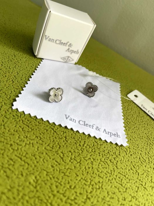 van cleef обеци детелина ван клиф сребърни от неръждаема стомана топ