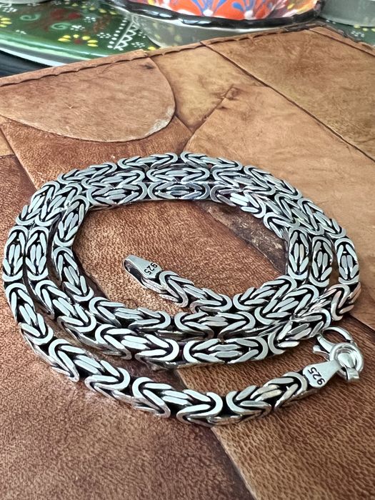 Lanț argint bărbătesc. Bizantin/king