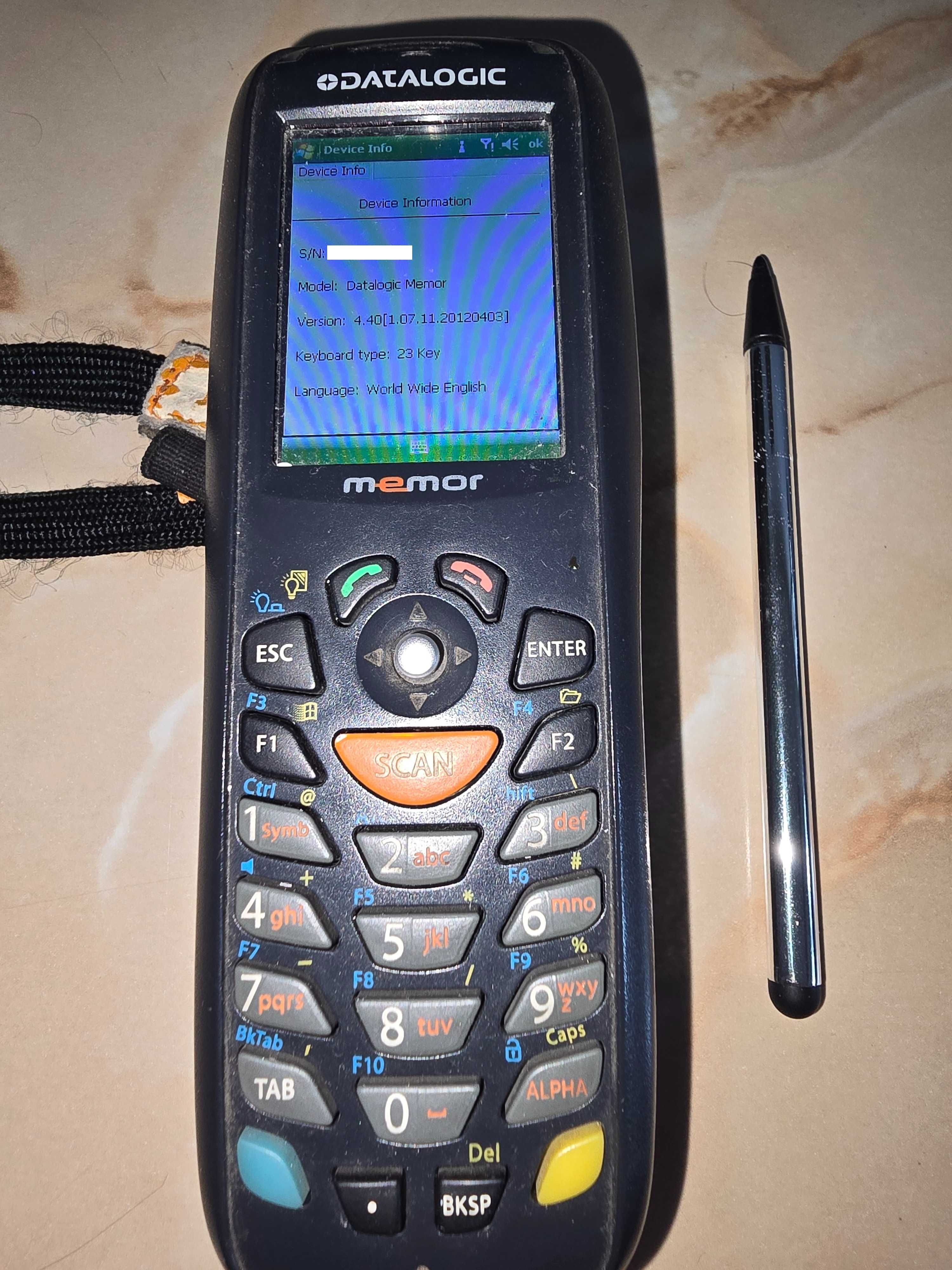 terminal cu Scanner cod de bare Datalogic Memor