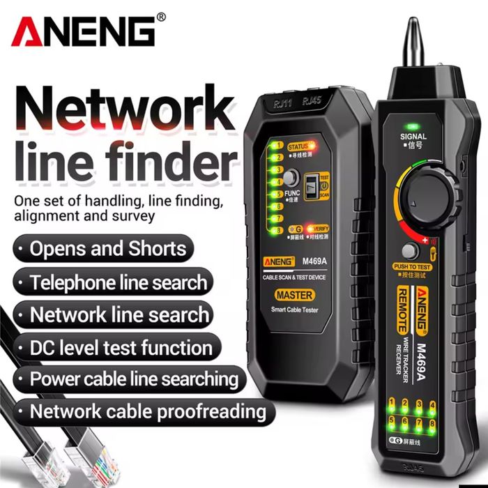 Tester Detector cablu ETHERNET COAXIAL
Ecran spart