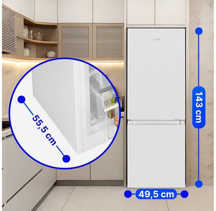 Хладилник с фризер BOMANN KG320 144см.