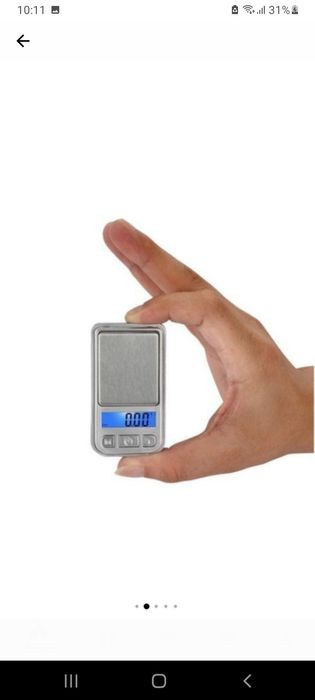 Mini cantar digital de buzunar, 0.1g-500g, TARA, ecran LCD iluminat LE