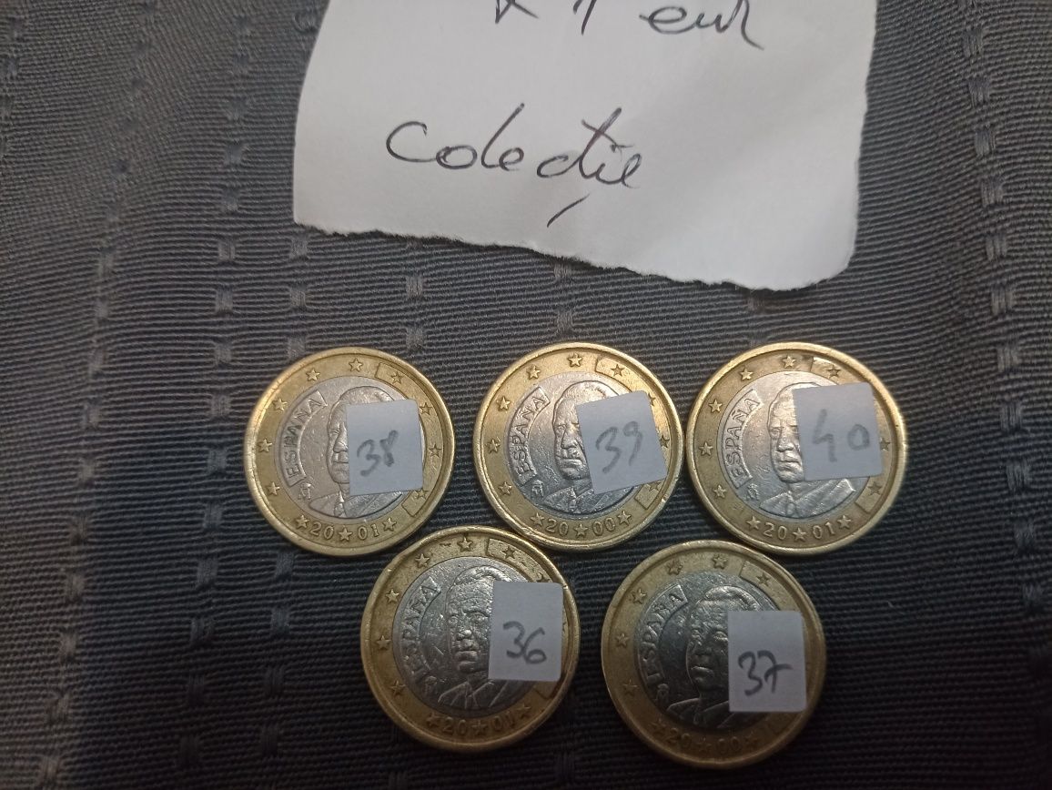 Colecție de monede vechi de 1 - 2 euro sau 0,5 eur