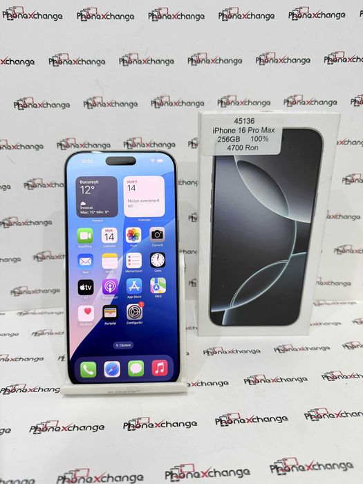 iPhone 16 Pro Max Whie Neverlocked 256GB Impecabil