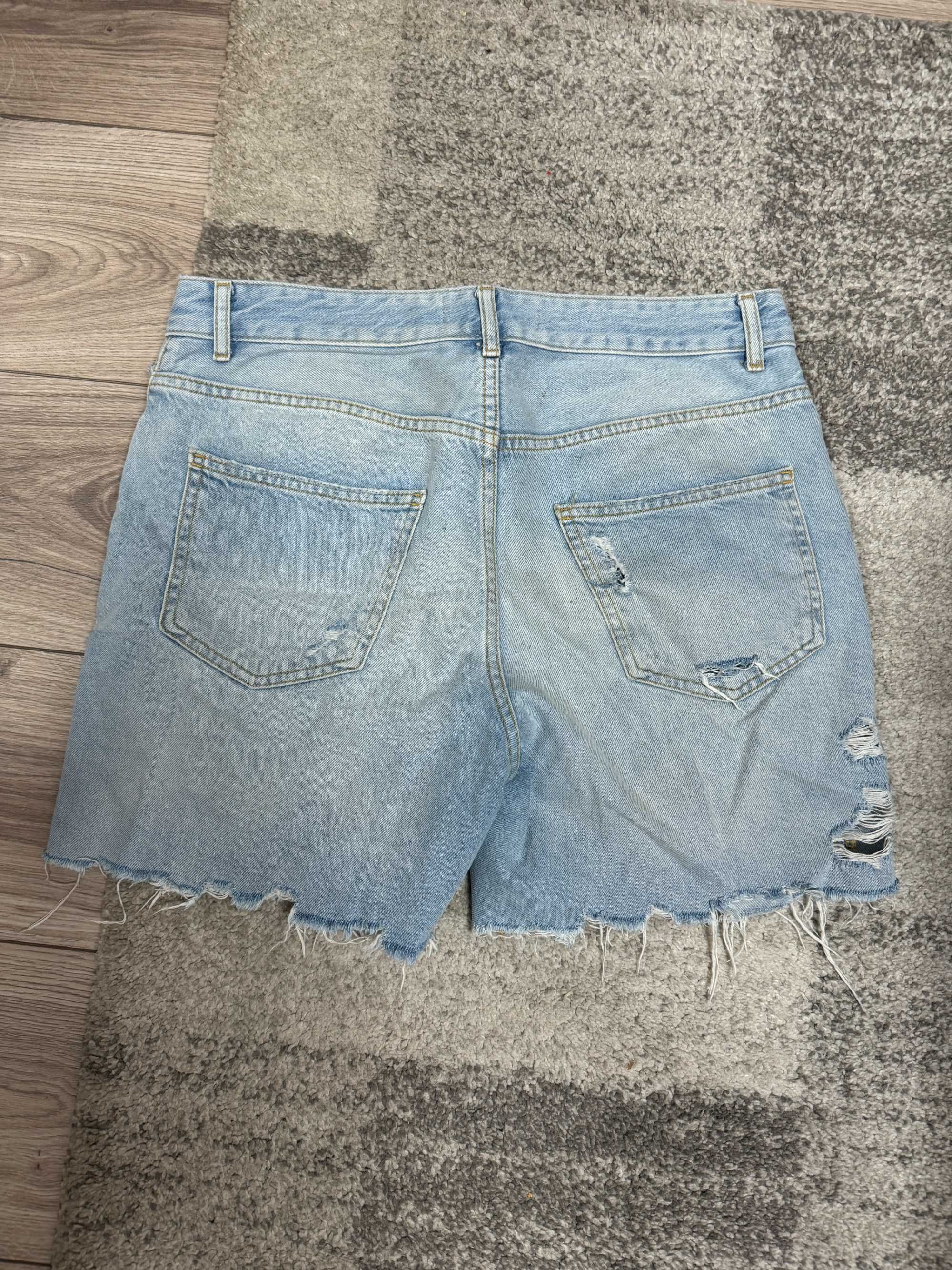 Blugi Scurti Barbati Zara Men Albastru/Gri -EUR38- Marimea S