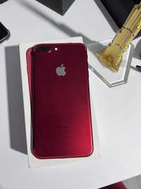 Vand iPhone 7 Plus Rosu 128 gb, telefon ținut in husa