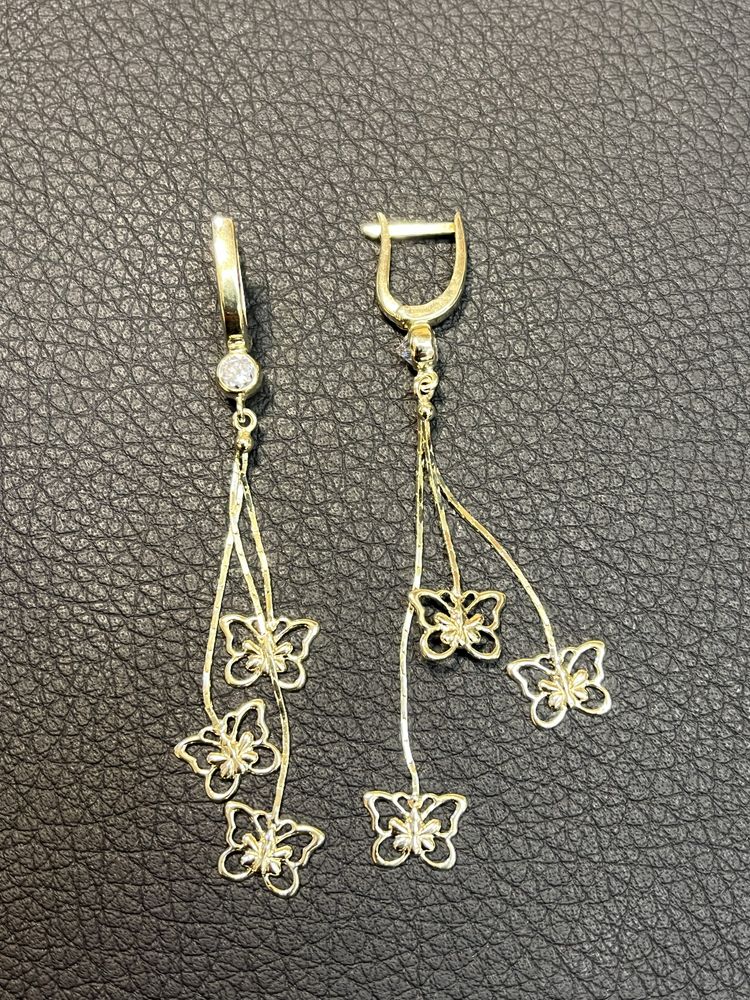 Златни обеци ЧИСТО НОВИ 14 карата 585 zlatni obeci zlaten gold