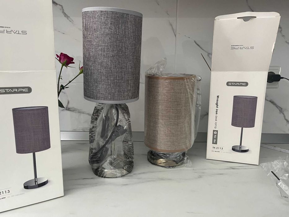 Set 2x Veioza Ø14x39cm gri