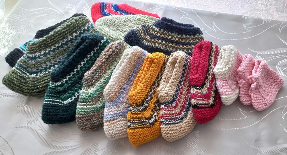 Домашно плетени терлици мъжки размери