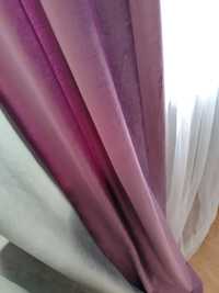 Комплект штор серо-фиолетовый