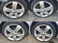 Set 4 Jante Roti Aliaj 235 40 18 R18 5x112 Anvelope Vara Bune Volkswagen Passat B6 2005 - 2010 Cod 8E0071498