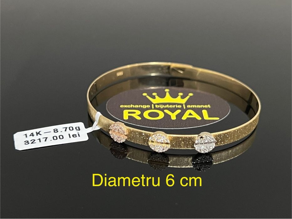 Bijuteria Royal CB : Bratara dama fixa aur 14k 8,70 grame