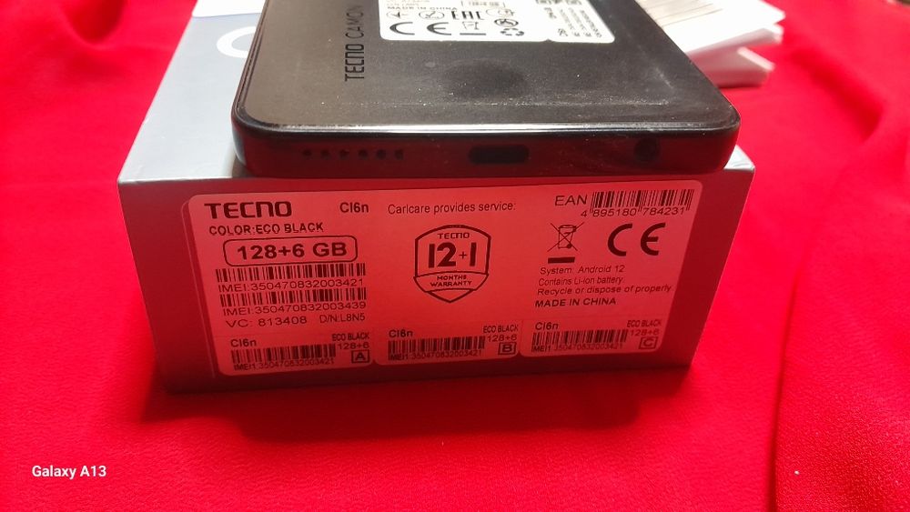 Tel nomi: TECNO CAMON 19