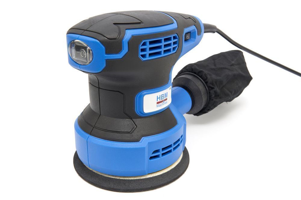 Masina de slefuit excentric variabil 320w cu 12 discuri abrazive hbm
