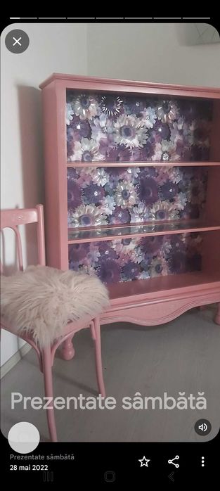 Vand bufet dulap lemn masiv si PAL furniruit