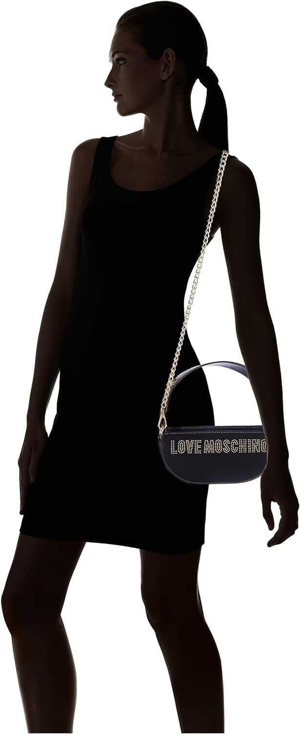 LOVE MOSCHINO – Дамска кожена чанта "BLACK & GOLD" нова с етикети