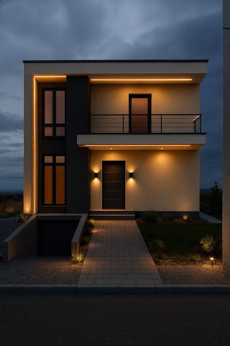 Casa individuala moderna .D+ P+1 cu garaj la demisol . Ipotesti