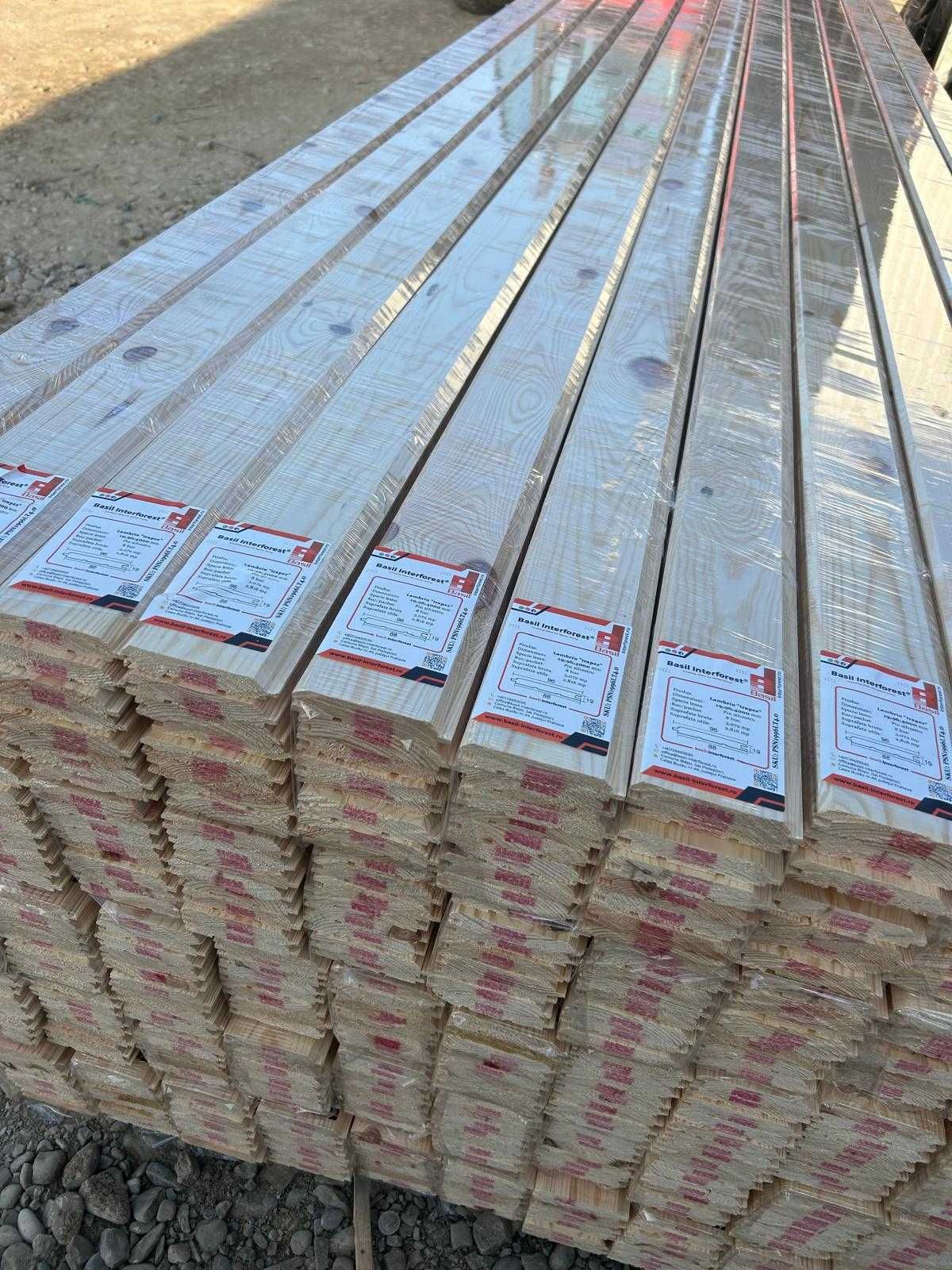 Lambriu – Pin Silvestru- Profil trapez 19x96x4000mm PRET PRODUCATOR