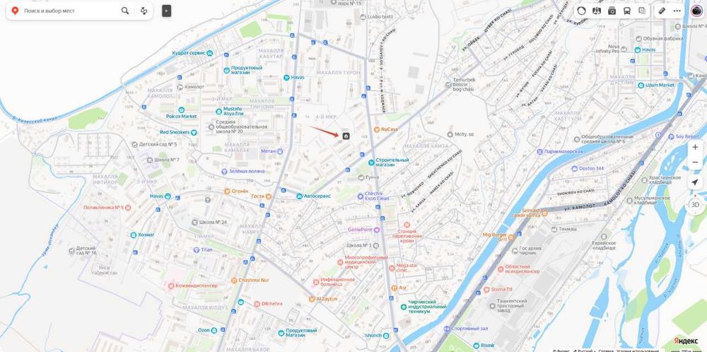 Продается 2-х комнатная кв, Чирчик 4-мкр