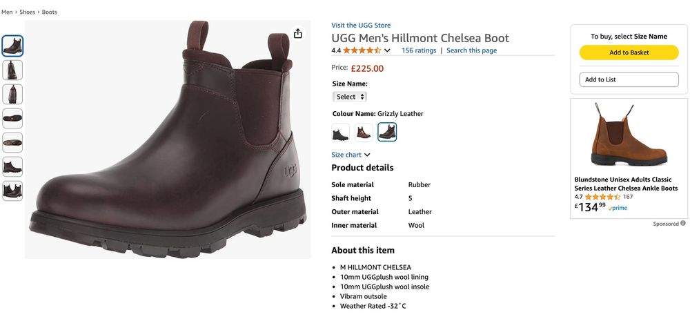 Ghete iarna barbati UGG Hillmont Chelsea 43