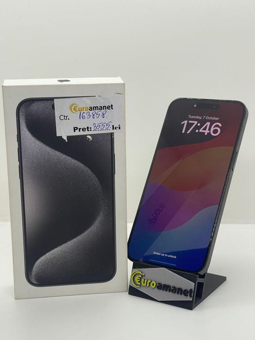 Telefon mobil Apple iPhone 15 Pro Max, 256 GB, 5G, 91% Baterie -A-