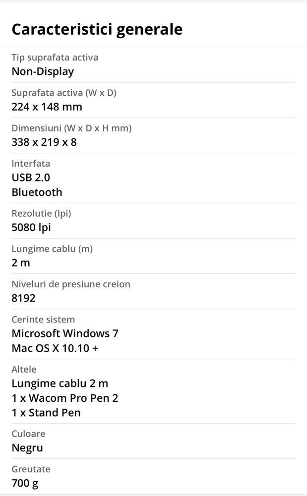 Tableta grafica Wacom Intuos Pro M, North