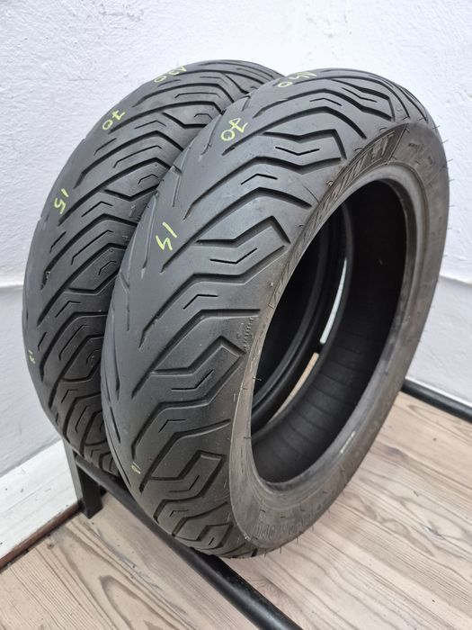 Set anvelope moto 120 70 15 cu 140 70 14 Michelin citygrip