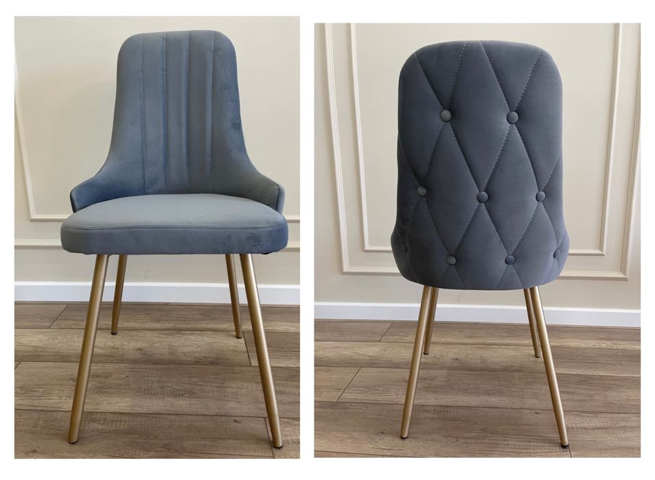 Стулья 6 шт (велюр/метал)