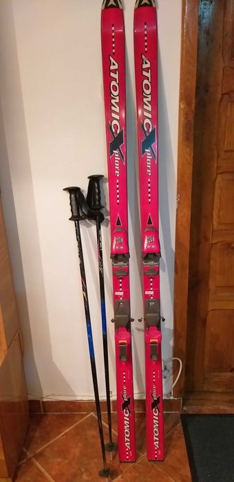 Skiuri Atomic si Blizzard, complete, marime 1,77 m si 1,60 m