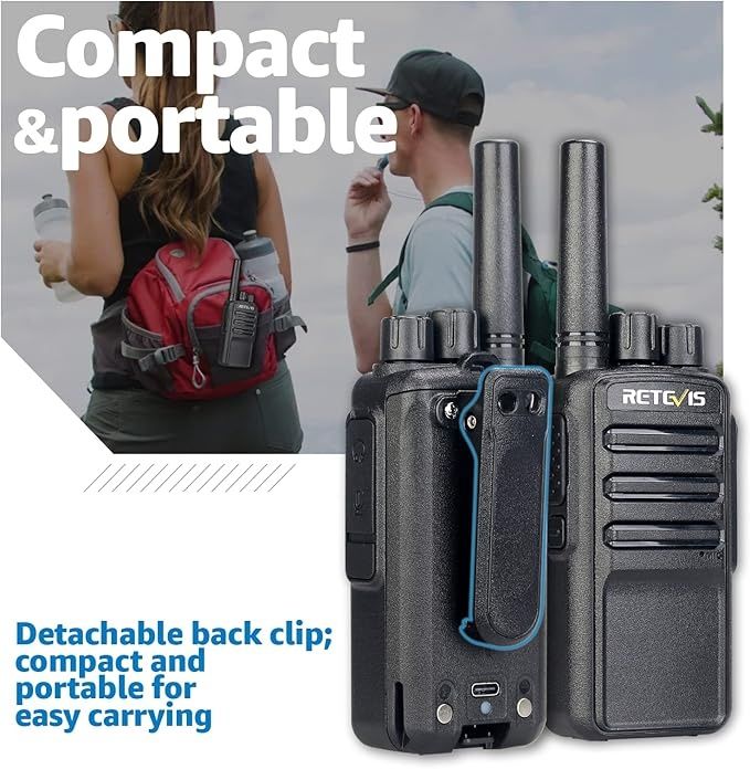 Retevis NR610 Walkie Talkie pentru adulți, PMR446 Walkie Talkie reîncă