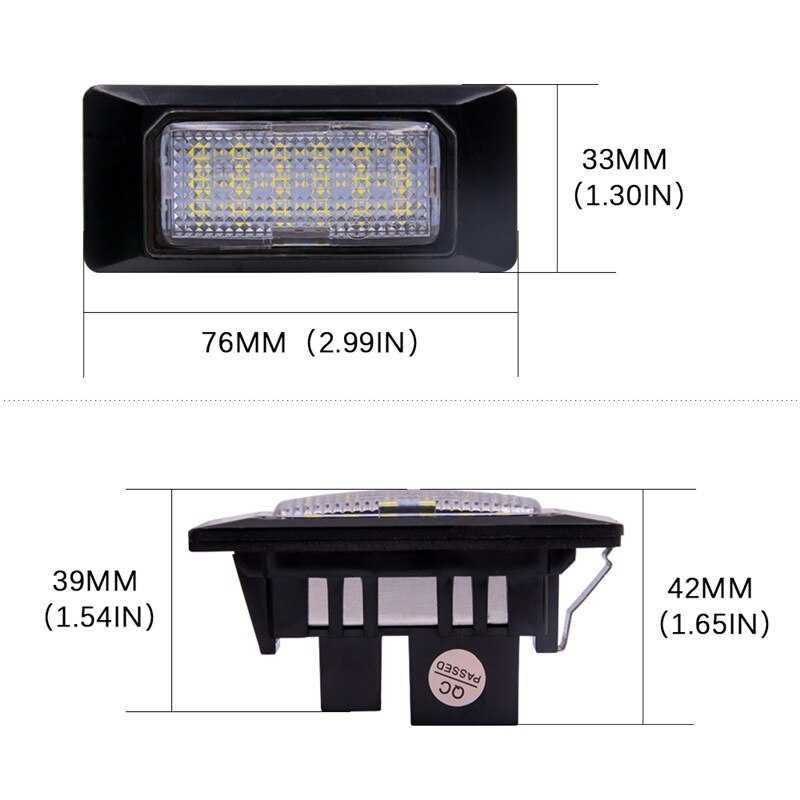 Плафони LED 3027-5 за регистрационен номер VW GOLF  Polo Audi