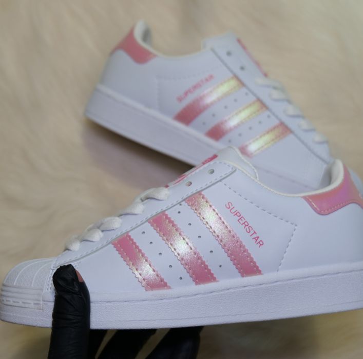 Adidas Superstar (36-40) Бели с Розови Ленти