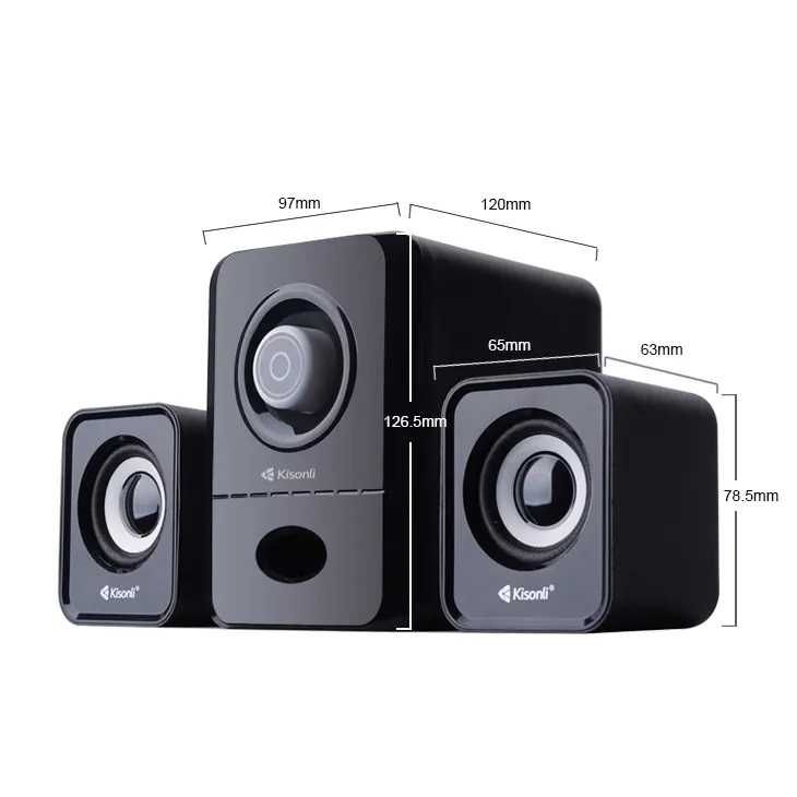 Компютърни Тонколони Kisonli с блутут и буфер с дистанционно 1x5W+2x3W