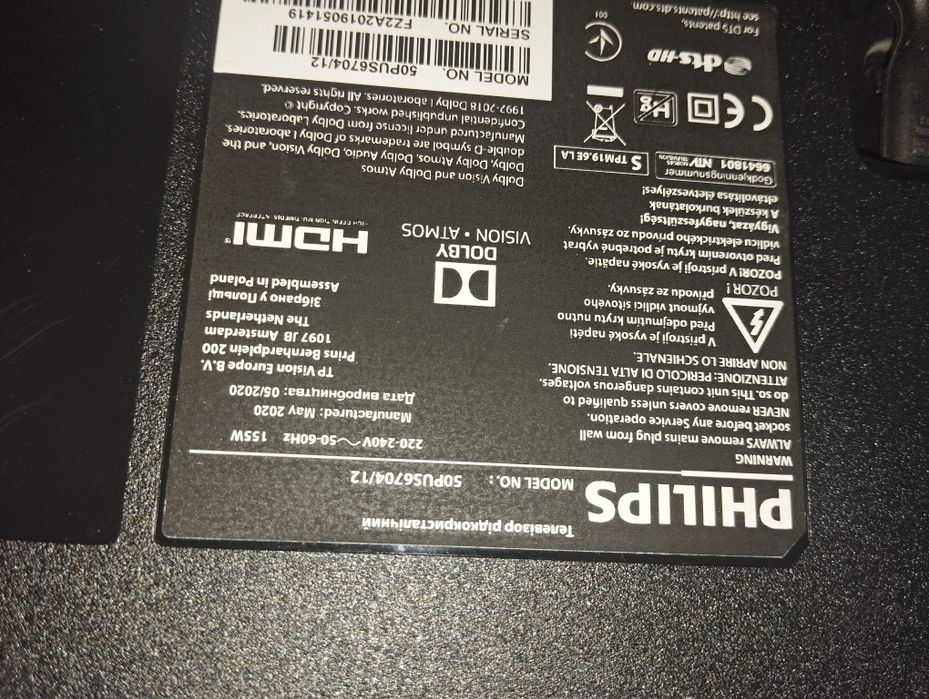 Phillips 50 инча смарт 4к wi fi