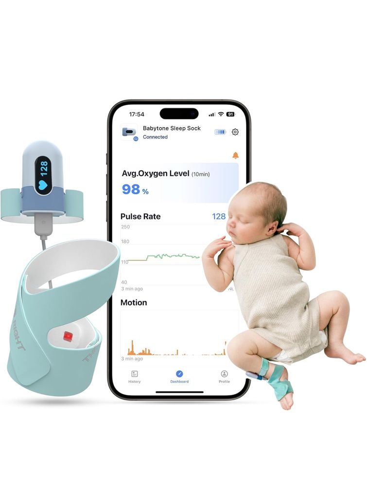 Чорапи за сън Babytone, интелигентни бебешки чорапи